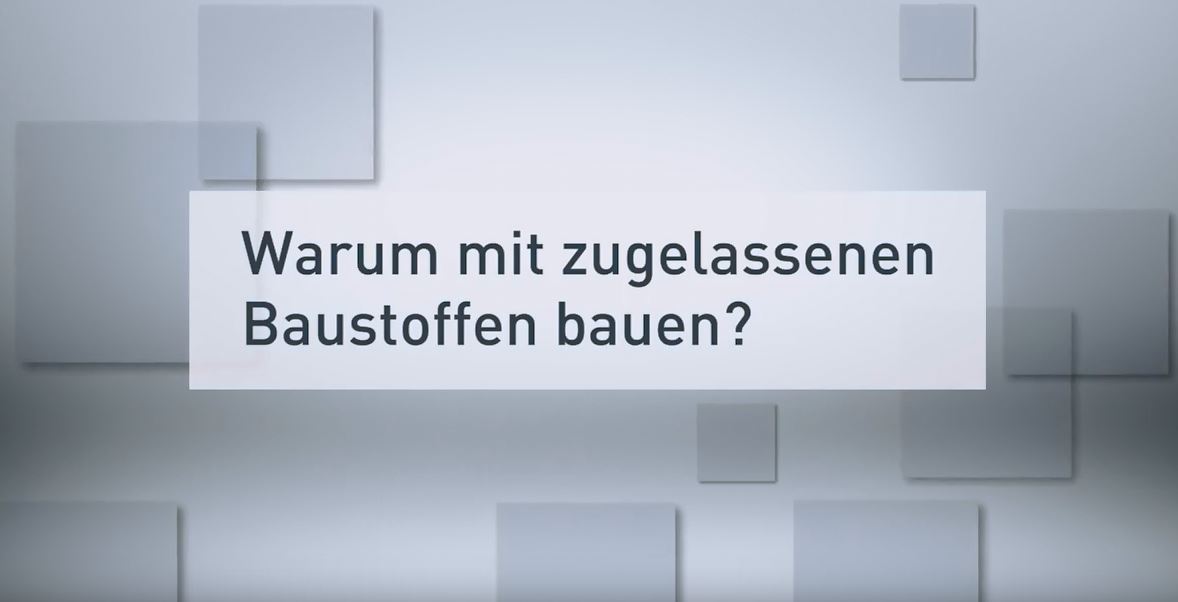 Warum mit zugelassenen Baustoffen bauen? Plakat